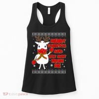 Merry Christmas And Stay Away From Me Reindeer Ugly Sweater Women's Tank Top thumb 0