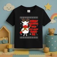 Merry Christmas And Stay Away From Me Reindeer Ugly Sweater Toddler T-Shirt thumb 3
