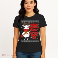 Merry Christmas And Stay Away From Me Reindeer Ugly Sweater Women's T-Shirt thumb 4