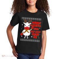 Merry Christmas And Stay Away From Me Reindeer Ugly Sweater Kids T-Shirt thumb 2
