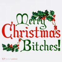 Merry Christmas Bitches! USA-Made Doggie Bandana thumb 2