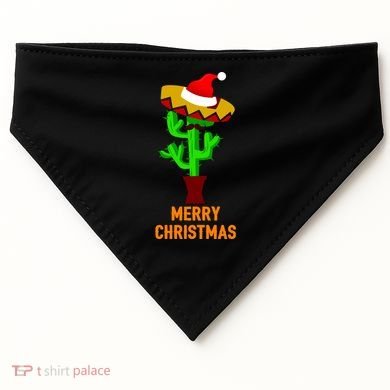 Merry Christmas Cactus USA-Made Doggie Bandana