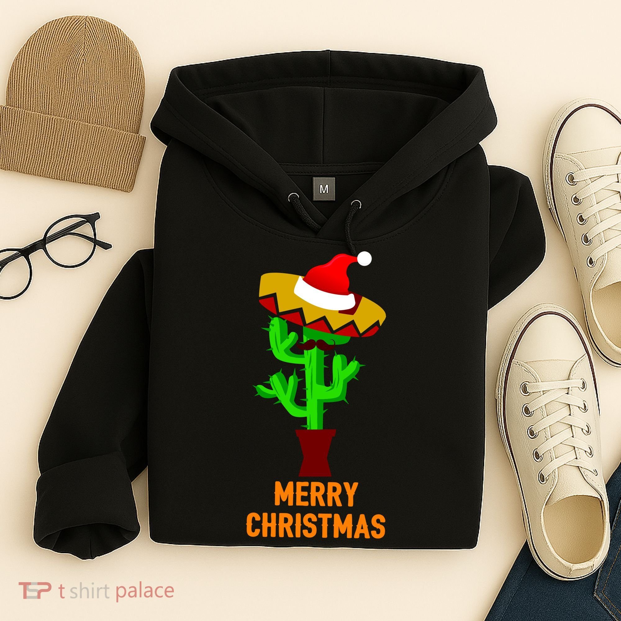 Merry Christmas Cactus Hoodie