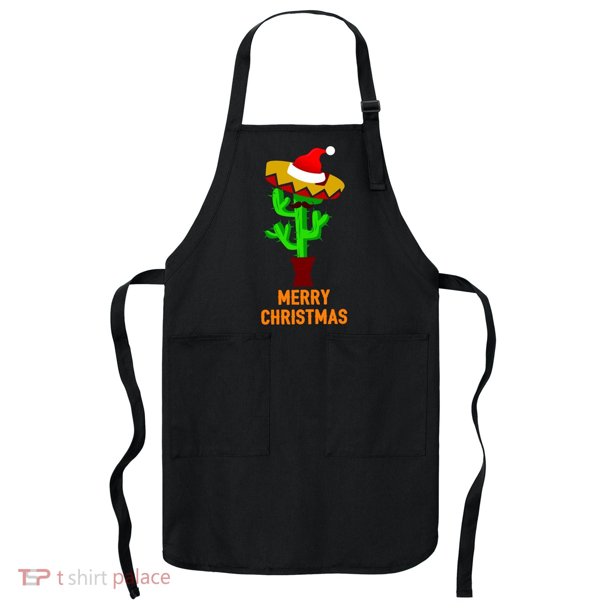 Merry Christmas Cactus Apron