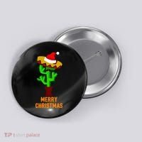 Merry Christmas Cactus Button thumb 0