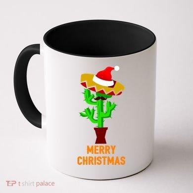 Merry Christmas Cactus Coffee Mug