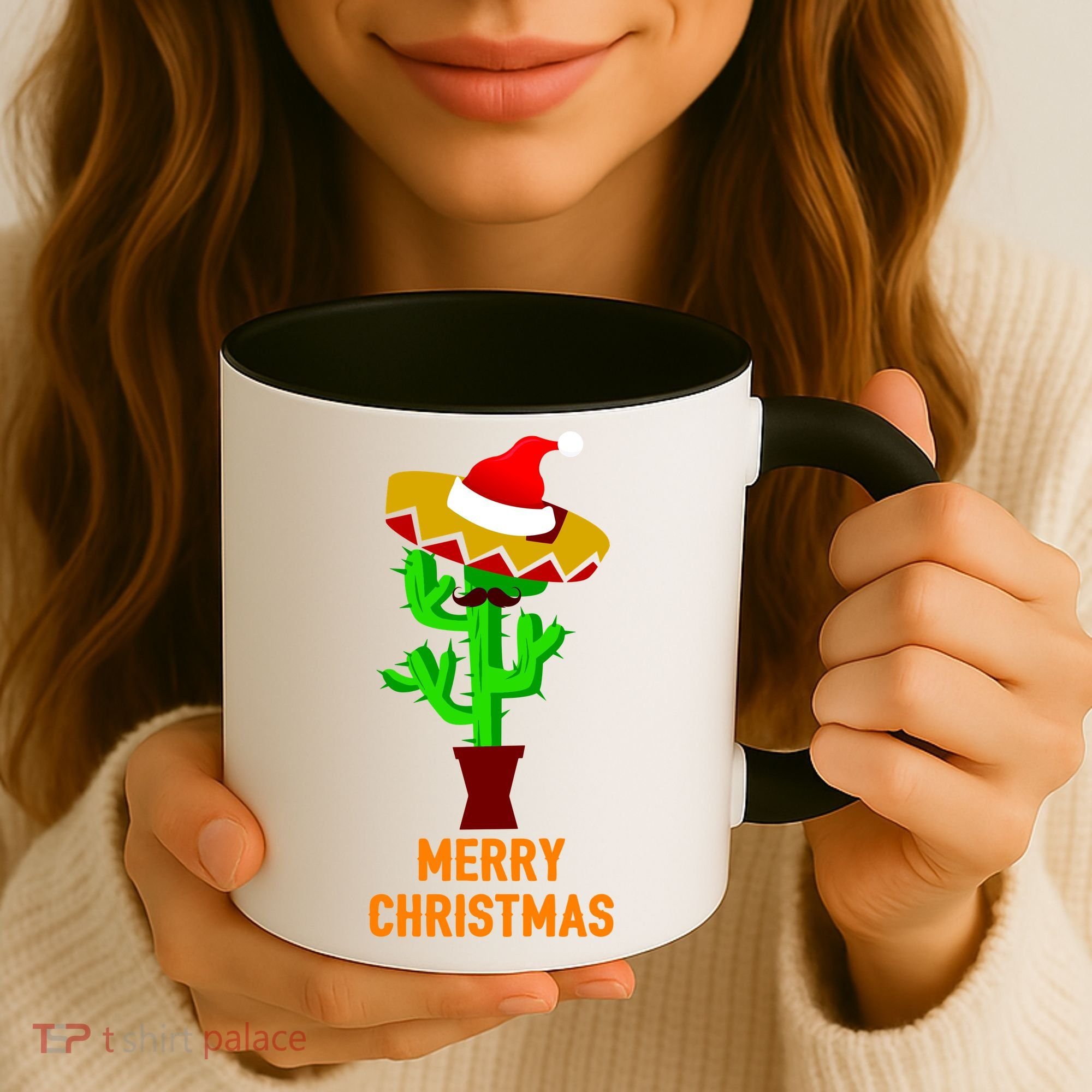 Merry Christmas Cactus Coffee Mug