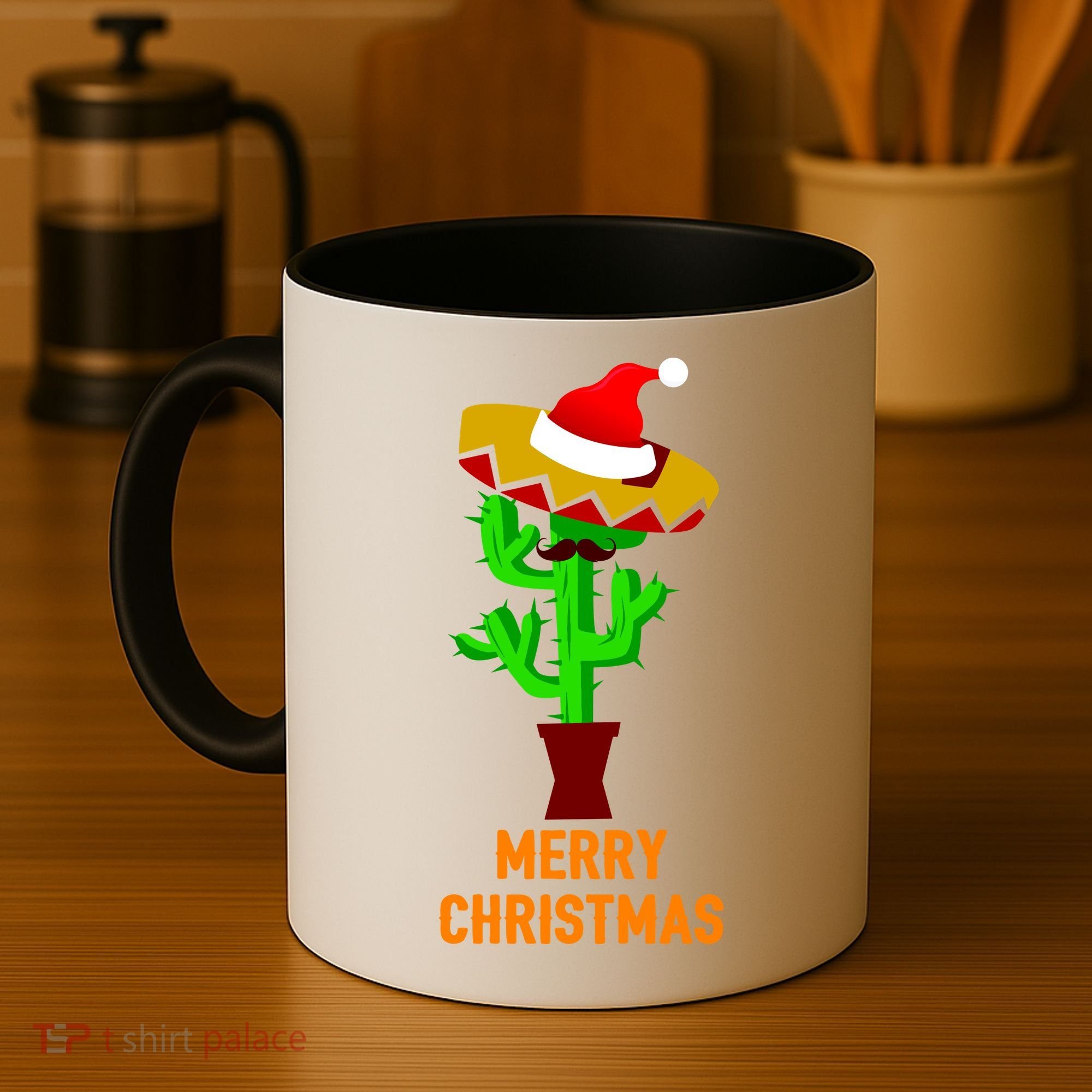 Merry Christmas Cactus Coffee Mug