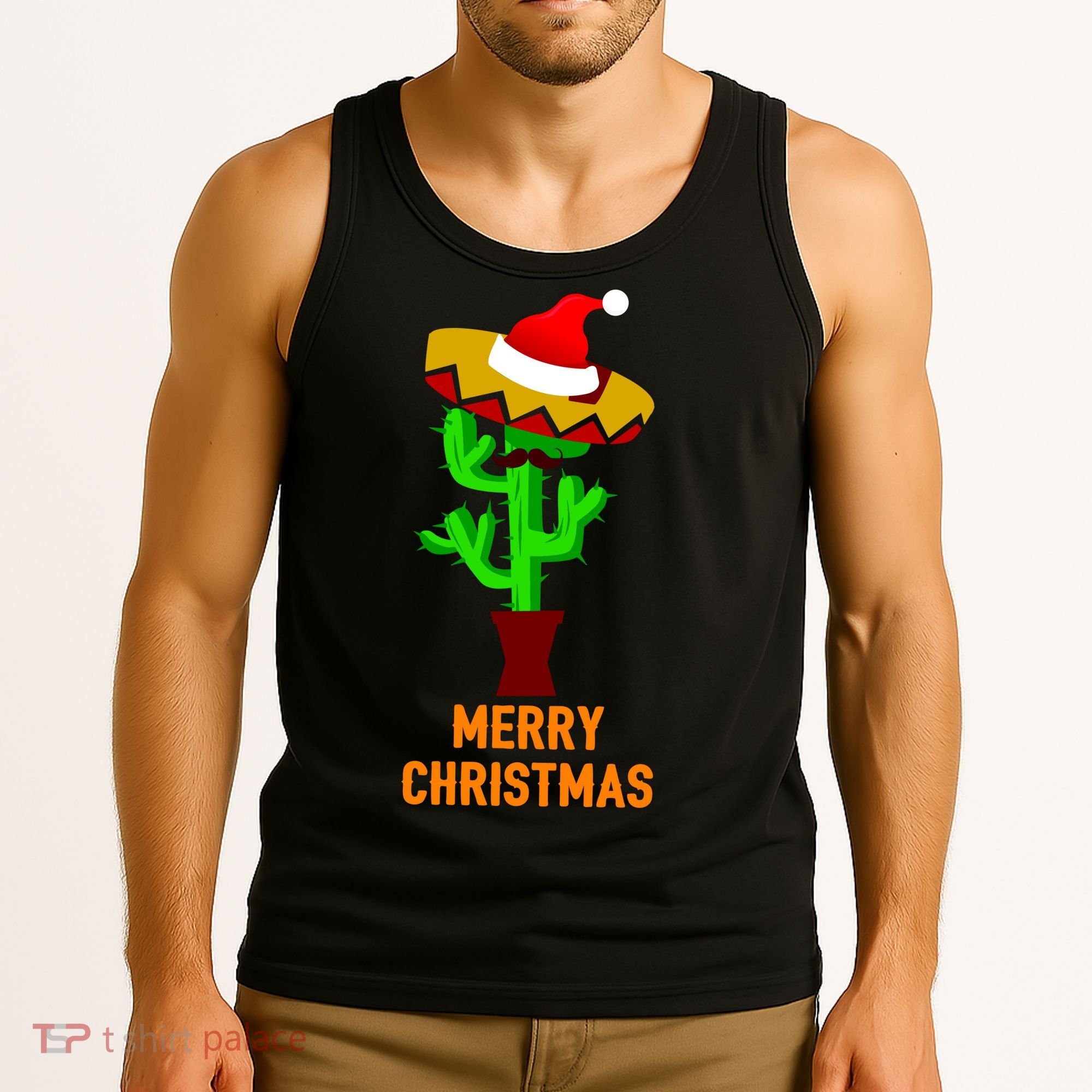 Merry Christmas Cactus Tank Top