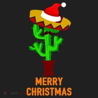 Merry Christmas Cactus Golf Towel thumb 3