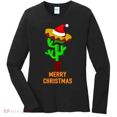 Merry Christmas Cactus Women's Long Sleeve Shirt