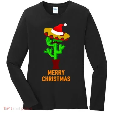 Merry Christmas Cactus Women's Long Sleeve Shirt