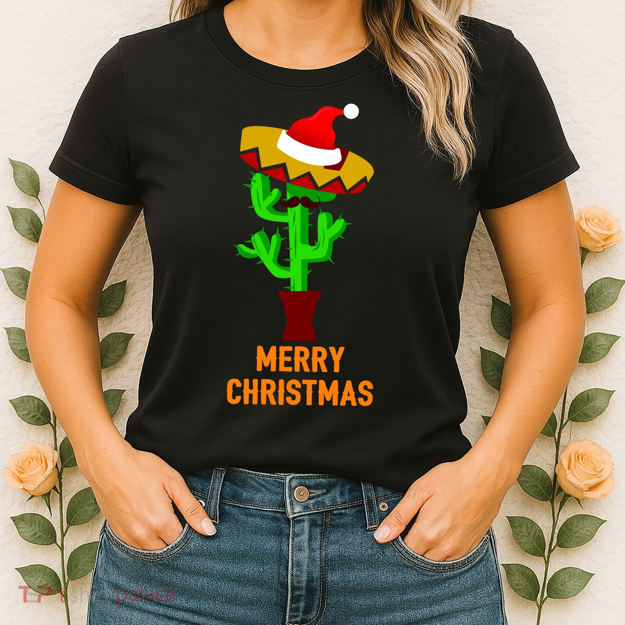 Merry Christmas Cactus Women's T-Shirt