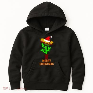 Merry Christmas Cactus Kids Hoodie
