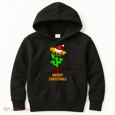 Merry Christmas Cactus Kids Hoodie