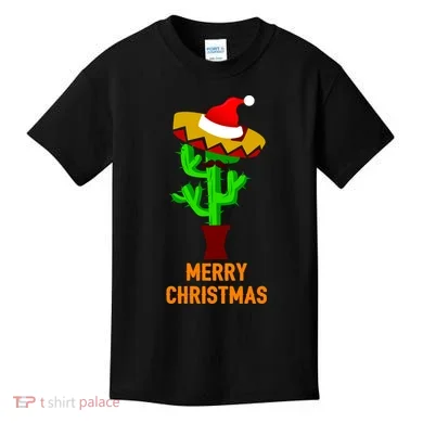 Merry Christmas Cactus Kids T-Shirt