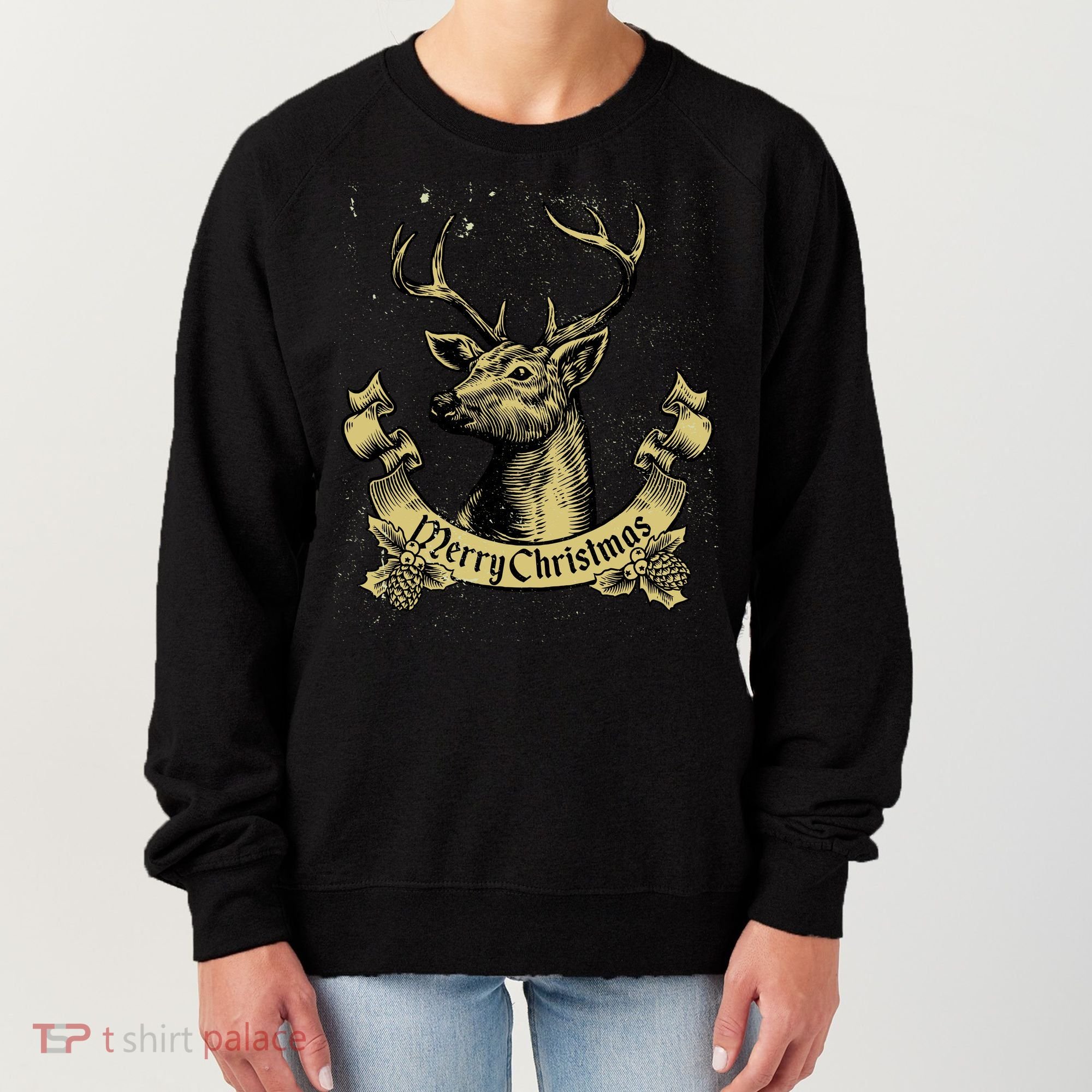Merry Christmas Deer Women's Sweatshirt