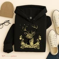 Merry Christmas Deer Hoodie thumb 4
