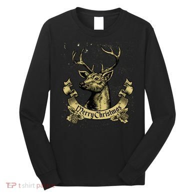 Merry Christmas Deer Long Sleeve Shirt