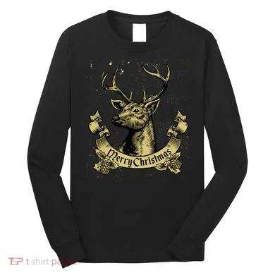 Merry Christmas Deer Long Sleeve Shirt