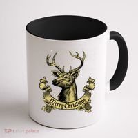 Merry Christmas Deer Coffee Mug thumb 1