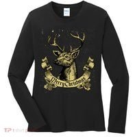 Merry Christmas Deer Women's Long Sleeve Shirt thumb 0