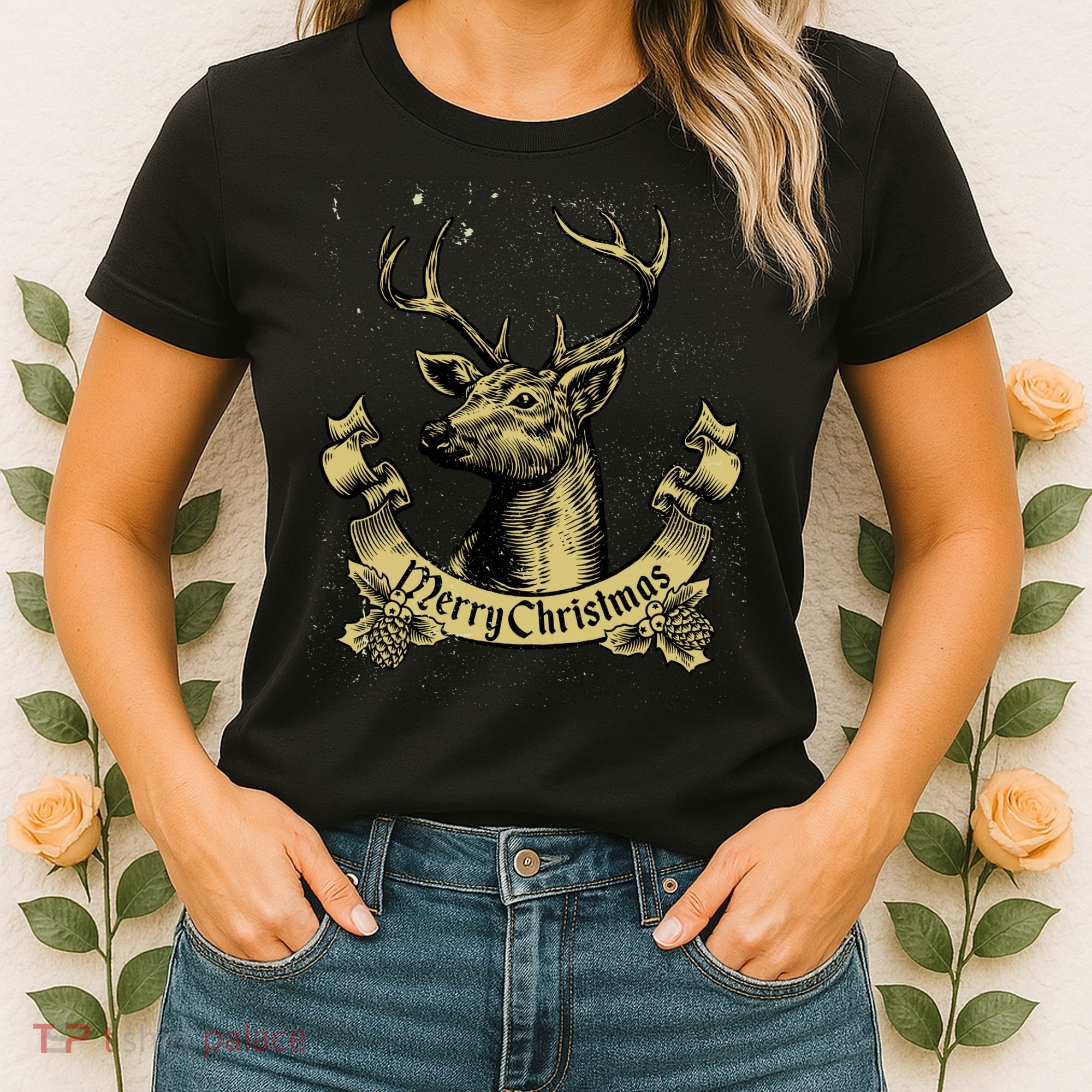 Merry Christmas Deer Women's T-Shirt
