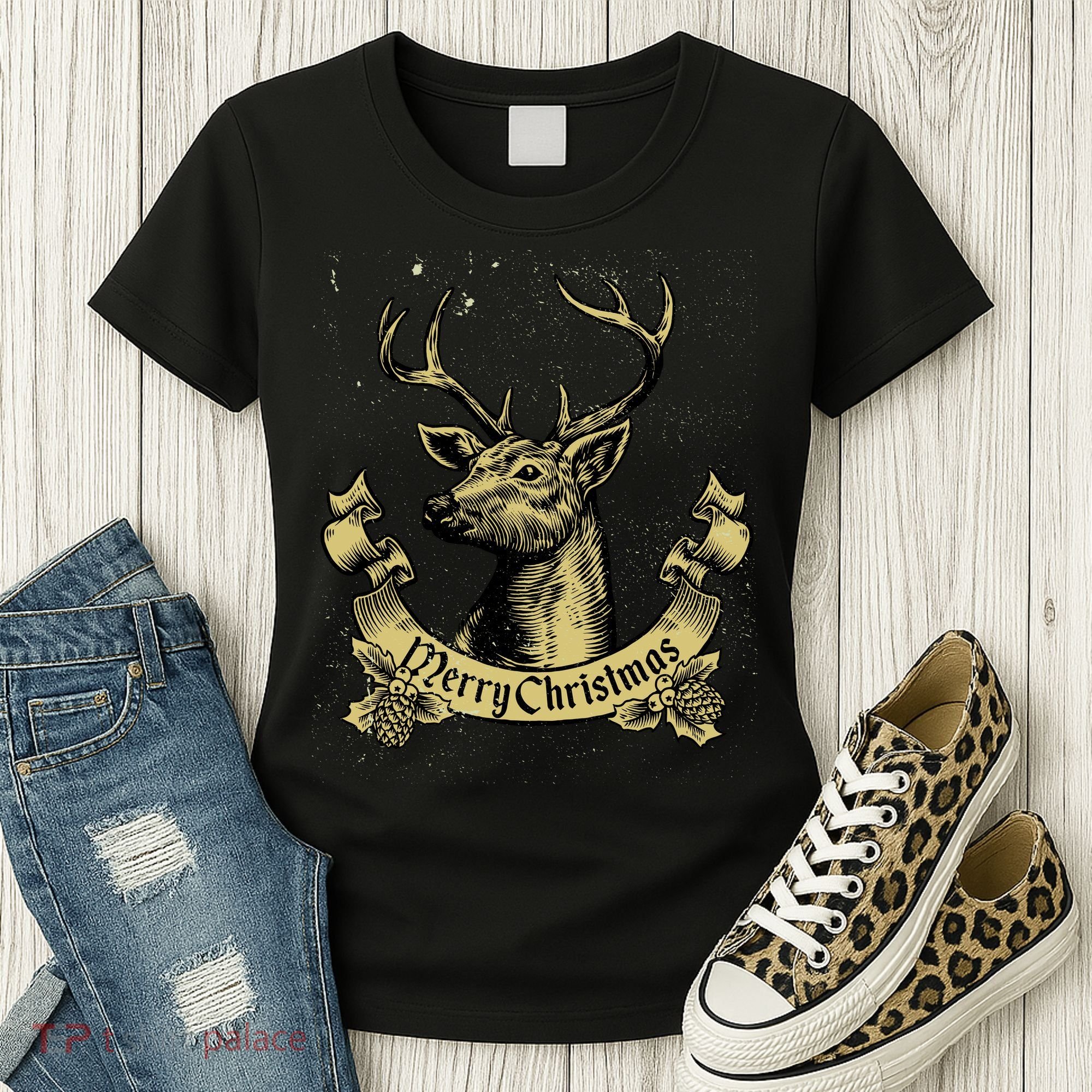 Merry Christmas Deer Women's T-Shirt