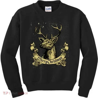 Merry Christmas Deer Kids Sweatshirt
