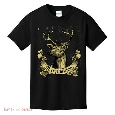 Merry Christmas Deer Kids T-Shirt