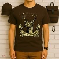 Merry Christmas Deer T-Shirt thumb 6