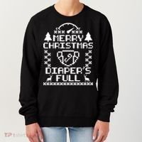 Merry Christmas Diaper's Full Women's Sweatshirt thumb 0