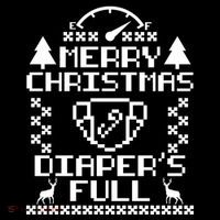 Merry Christmas Diaper's Full Women's Hoodie thumb 2