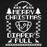 Merry Christmas Diaper's Full Women's Hoodie thumb 2