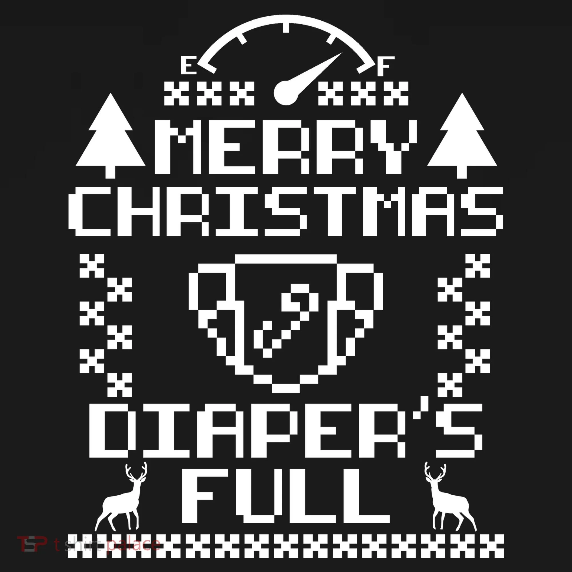 Merry Christmas Diaper's Full Women's Hoodie