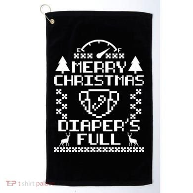 Merry Christmas Diaper's Full Golf Towel