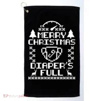 Merry Christmas Diaper's Full Golf Towel thumb 0