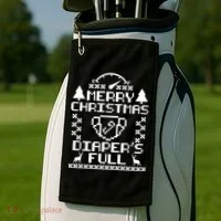 Merry Christmas Diaper's Full Golf Towel thumb 2