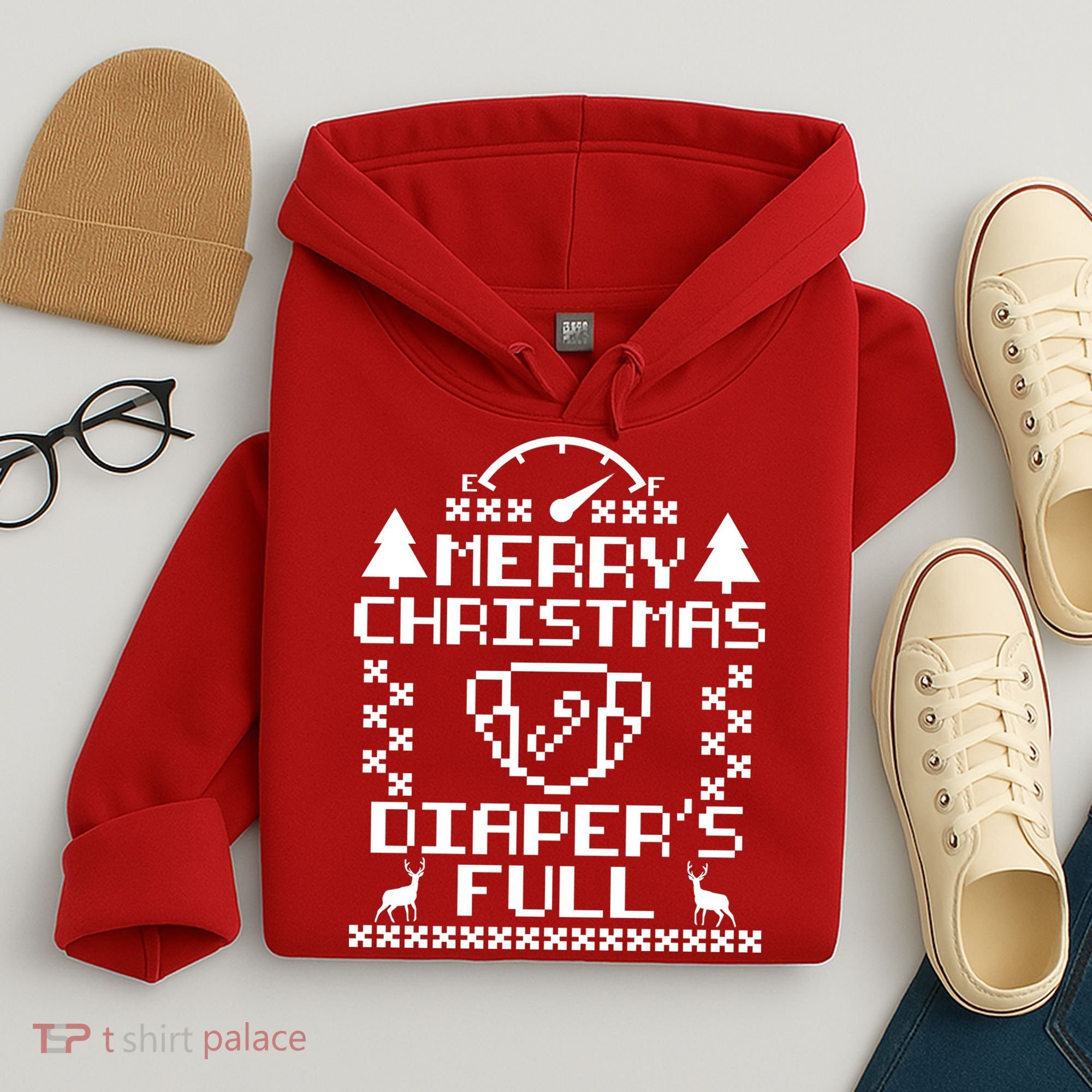 Merry Christmas Diaper's Full Hoodie