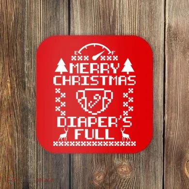 Merry Christmas Diaper's Full Coaster