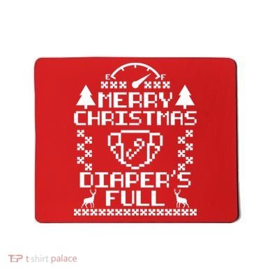 Merry Christmas Diaper's Full Mousepad
