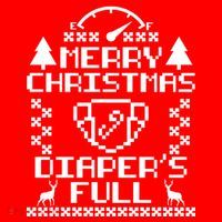 Merry Christmas Diaper's Full Ornament thumb 1