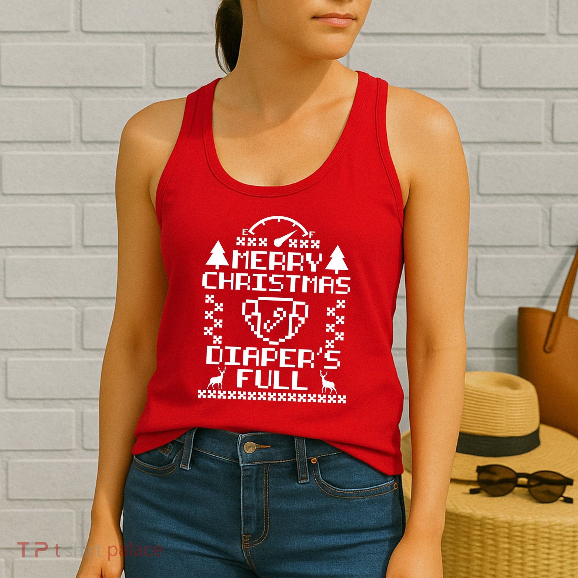 Merry Christmas Diaper's Full Women's Tank Top