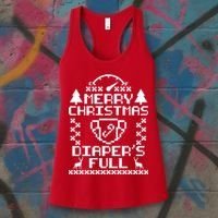 Merry Christmas Diaper's Full Women's Tank Top thumb 3