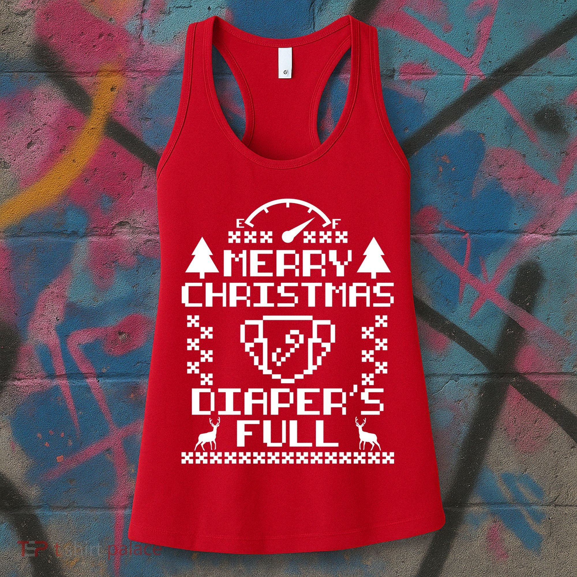 Merry Christmas Diaper's Full Women's Tank Top