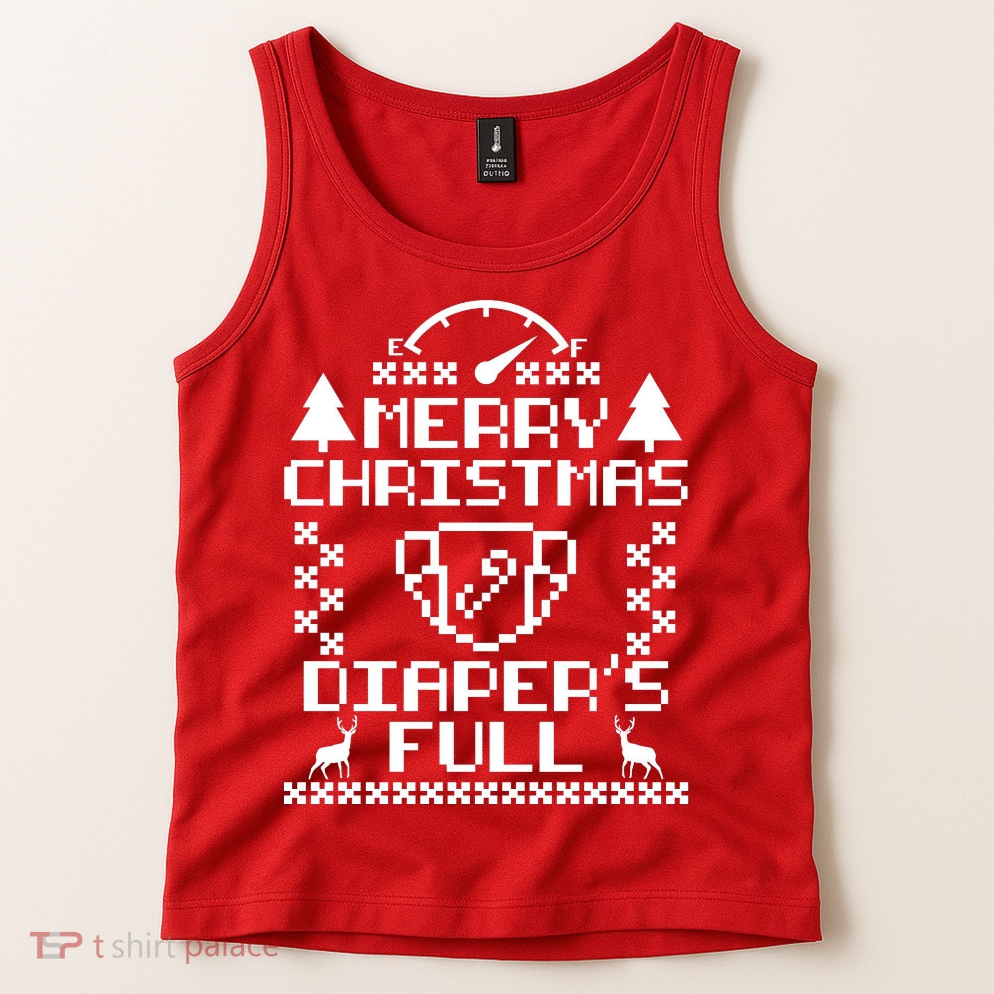 Merry Christmas Diaper's Full Tank Top