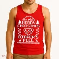 Merry Christmas Diaper's Full Tank Top thumb 3