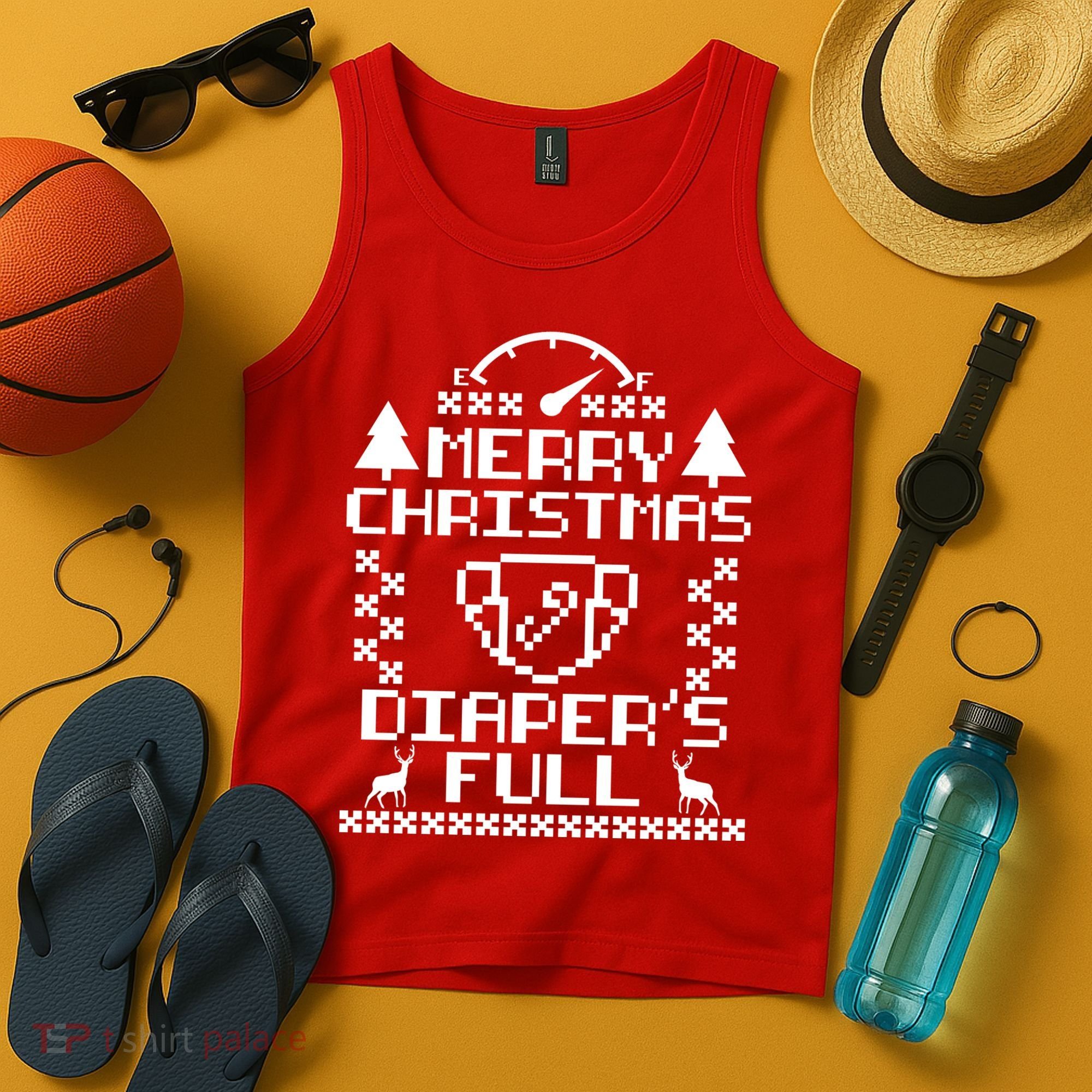 Merry Christmas Diaper's Full Tank Top