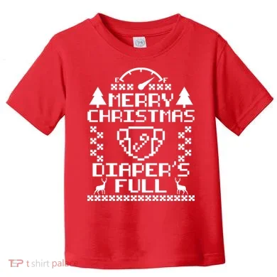 Merry Christmas Diaper's Full Toddler T-Shirt