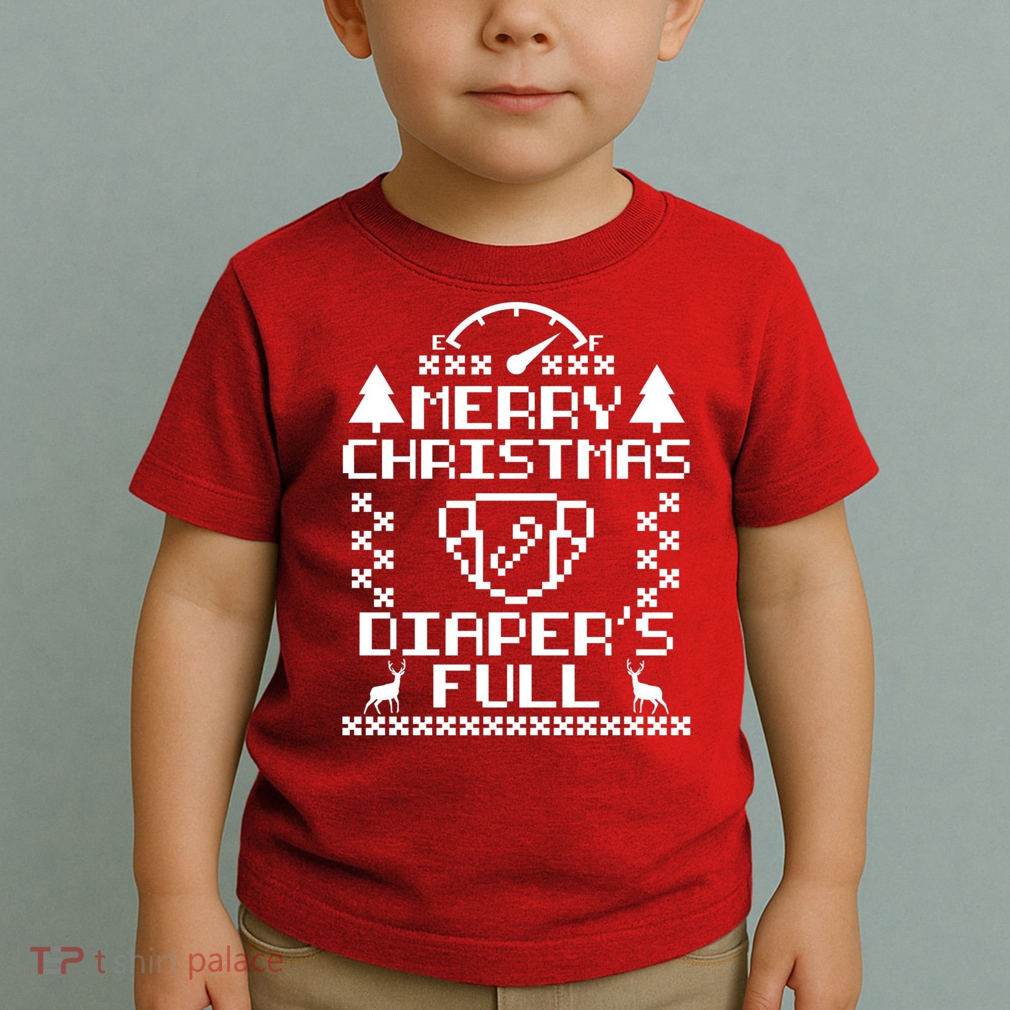 Merry Christmas Diaper's Full Toddler T-Shirt